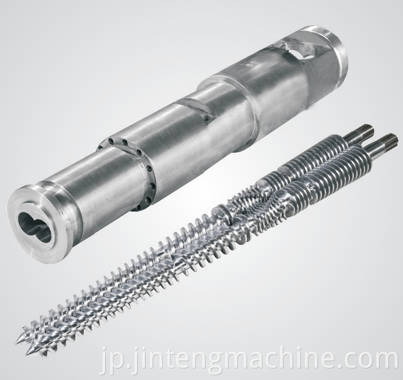 conical twin screw and barrel for HDPE